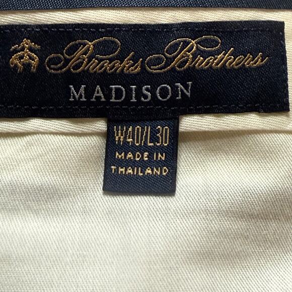 Brooks Brothers Grey Lightweight Straight Leg Career Pants Size 40W 30L NWOT - Picture 3 of 6